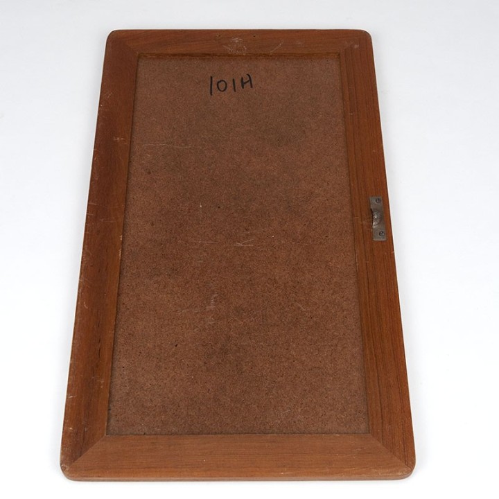 Klein model Deense vintage spiegel met geslepen rand