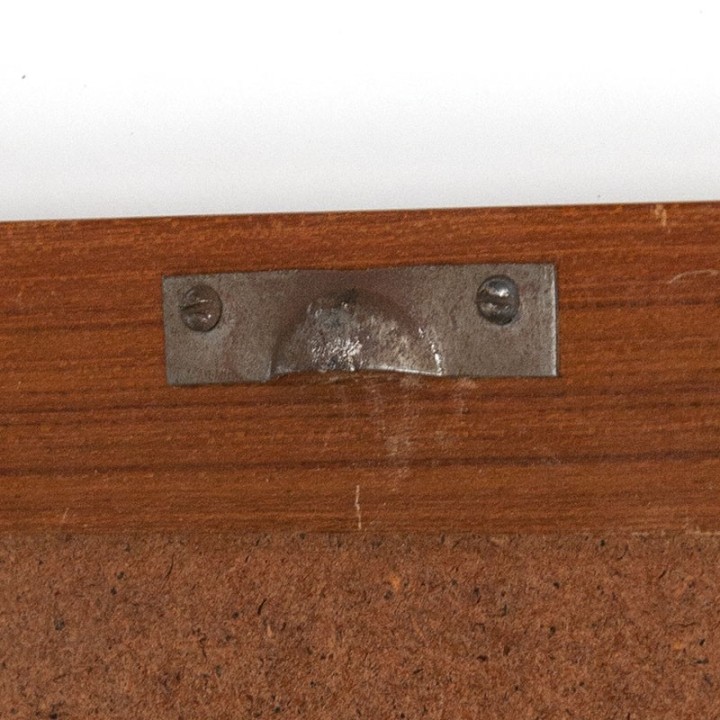 Klein model Deense vintage spiegel met geslepen rand