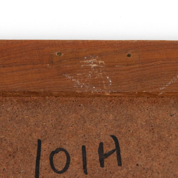 Klein model Deense vintage spiegel met geslepen rand