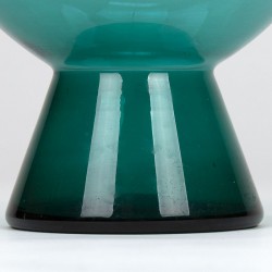 Scandinavian green glass vintage vase