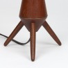 Danish vintage teak table lamp on 3 legs