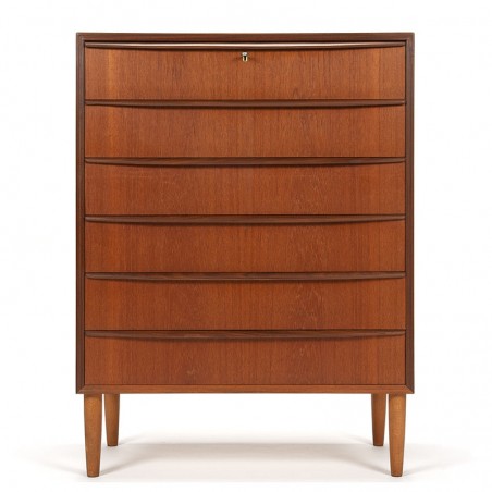 Mid-Century vintage Danish chest of drawers with long handles