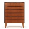 Mid-Century vintage Danish chest of drawers with long handles