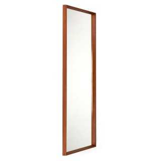 Danish narrow model vintage teak mirror