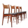 Danish Mid-Century set of 4 dining table chairs