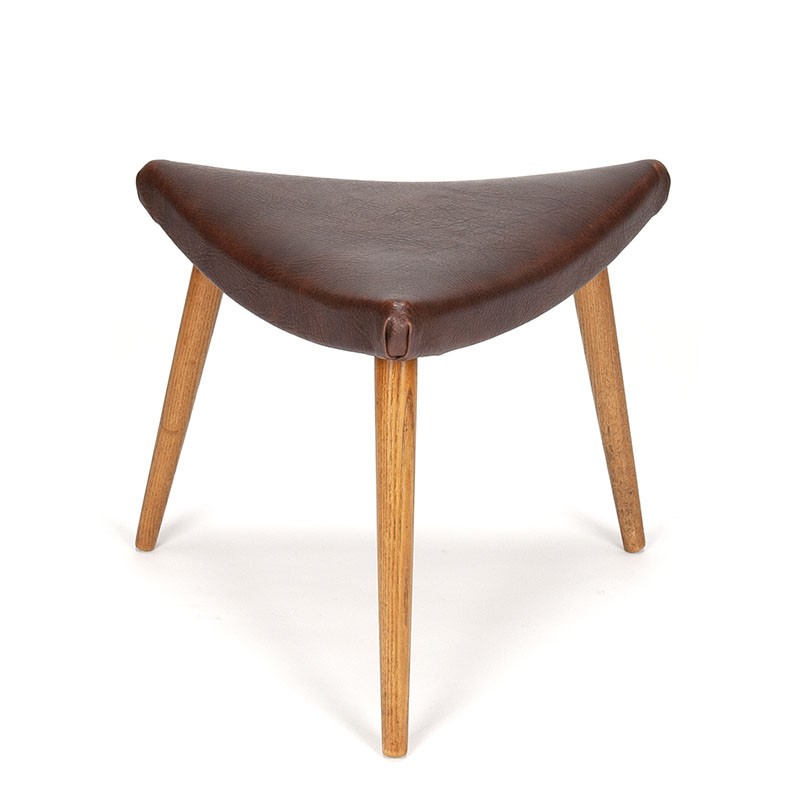 Danish vintage triangular stool