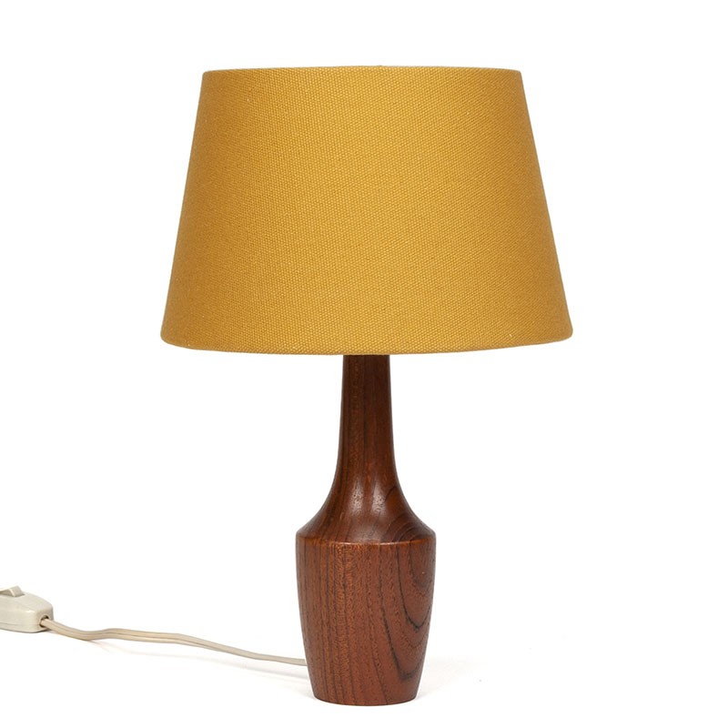 Small model vintage Danish table lamp with teak base