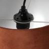 Danish vintage teak wall lamp with fabric shade