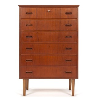 Mid-Century teak Danish vintage chest of drawers