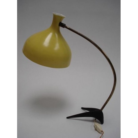 Gele vintage tafellamp 1950's