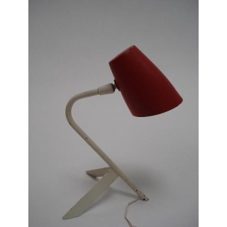 Red/white 1950's table lamp - Retro Studio