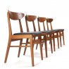 Deense Mid-Century set van 4 vintage Farstrup model 210 stoelen