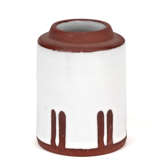 Miniature vintage vase white glaze