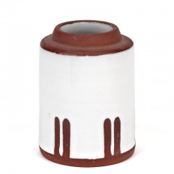 Miniature vintage vase white glaze