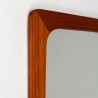 Teakhouten vintage Deense spiegel met open plankje