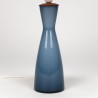 Deense Mid-Century vintage tafellamp met blauw glazen voet