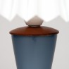 Danish Mid-Century vintage table lamp with blue glass base
