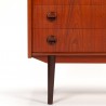 Deens Mid-Century teakhouten vintage secretaire meubel
