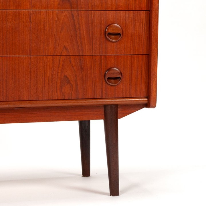 Deens Mid-Century teakhouten vintage secretaire meubel