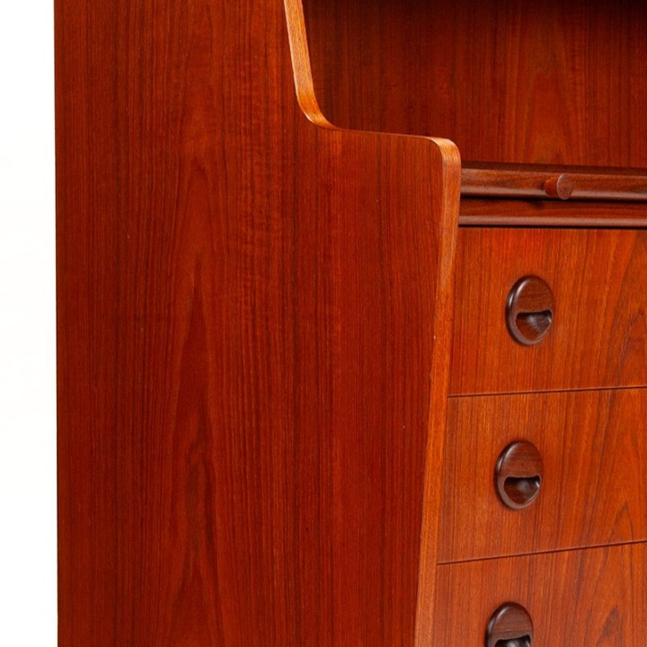 Danish Mid-Century teak vintage secretary furniture