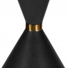 Deense zwarte vintage hanglamp met messing detail