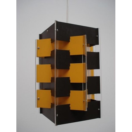 Anvia hanglamp kubistisch bruin/geel