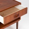 Teak Danish vintage bedside table with drawer
