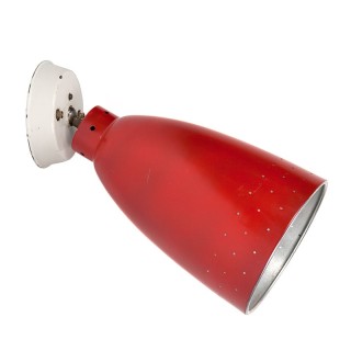 Red vintage industrial spotlight