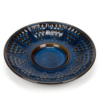 Blue Danish vintage bowl by Søholm model 3345