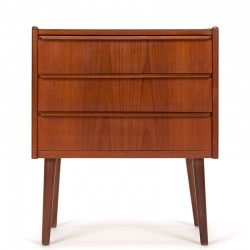 Danish teak Mid-Century design vintage small chest of drawers