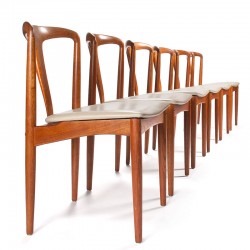 Mid-Century vintage set van 6 Juliane stoelen ontwerp Johannes