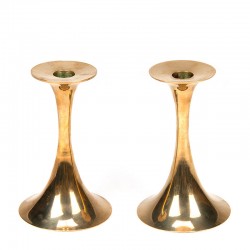 Brass vintage set of 2 candlesticks