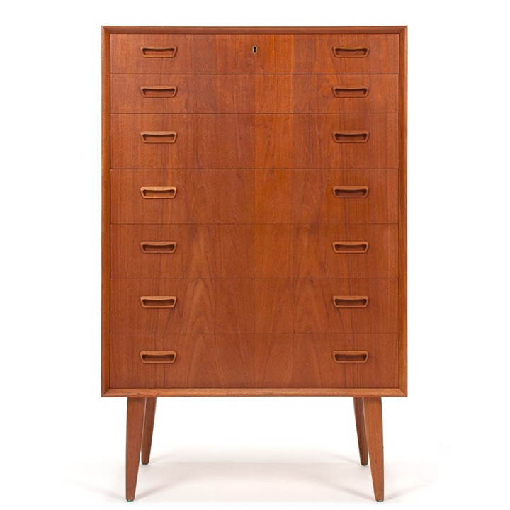 Mid-Century Nexø Bornholm vintage Danish tall boy/ chest of