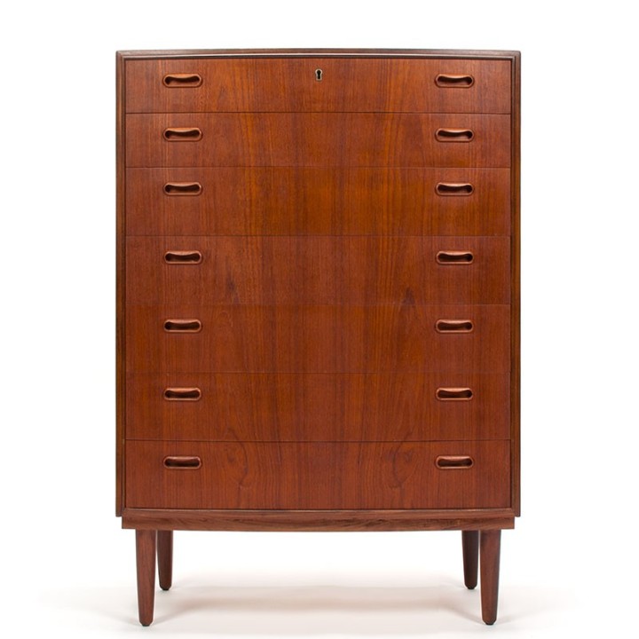 Mid-Century Danish chest of drawers in teak by PMJ Viby J. Møbel