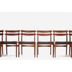 Set of 6 dinner chairs in teak