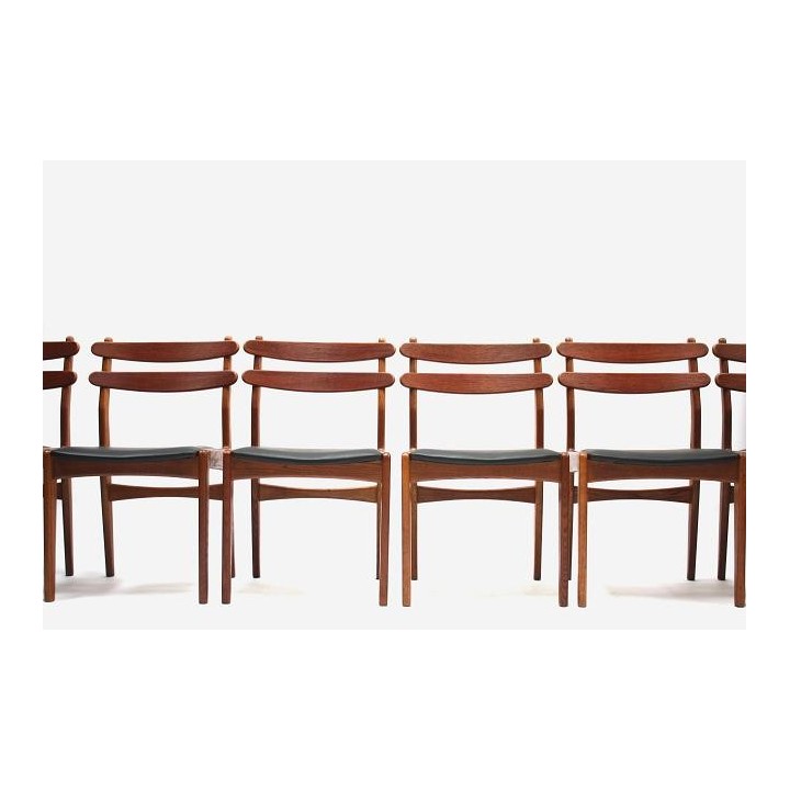 Set of 6 dinner chairs in teak - Retro Studio