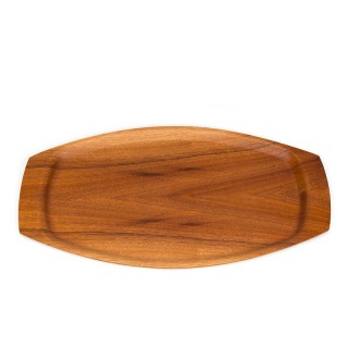 Large oval model vintage teak tray