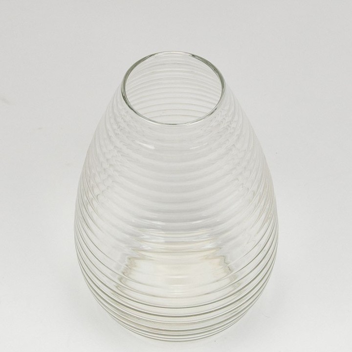 Ribbelvaas druppelvorm vintage model ontwerp A.D. Copier