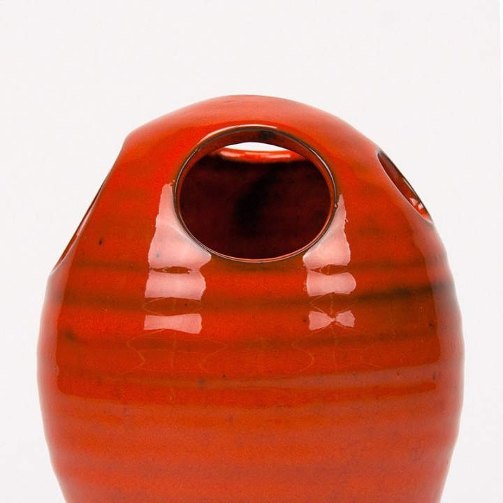 Large model vintage Ravelli vase orange