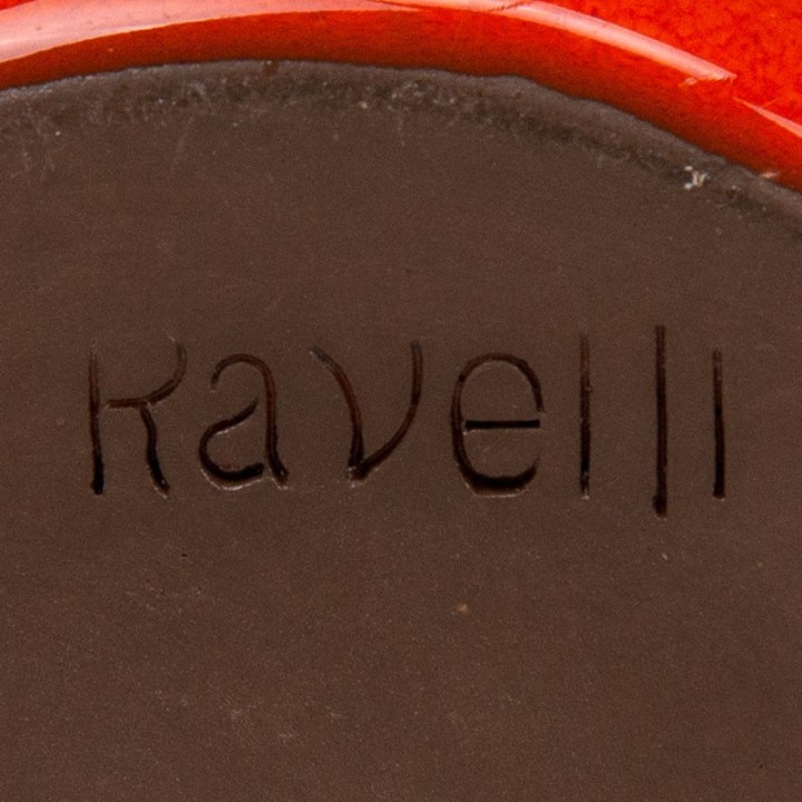 Large model vintage Ravelli vase orange