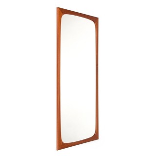 Large model Danish teak vintage mirror from Aarhus