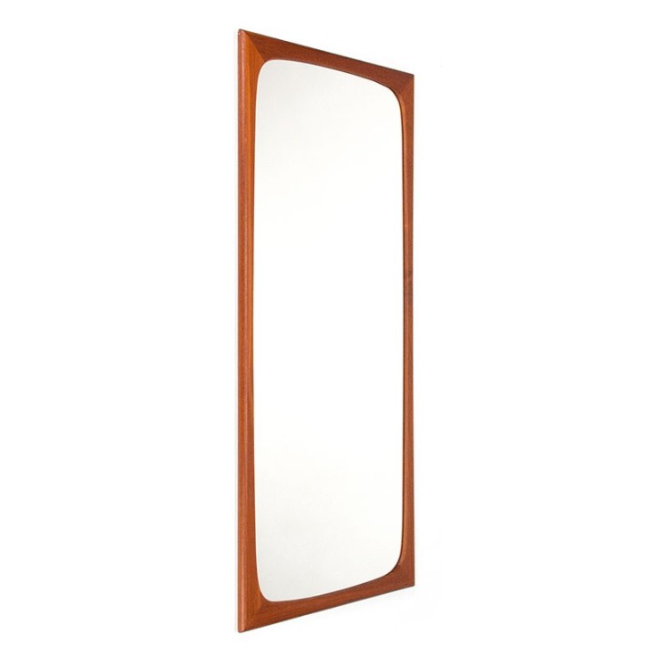 Large model Danish teak vintage mirror from Aarhus