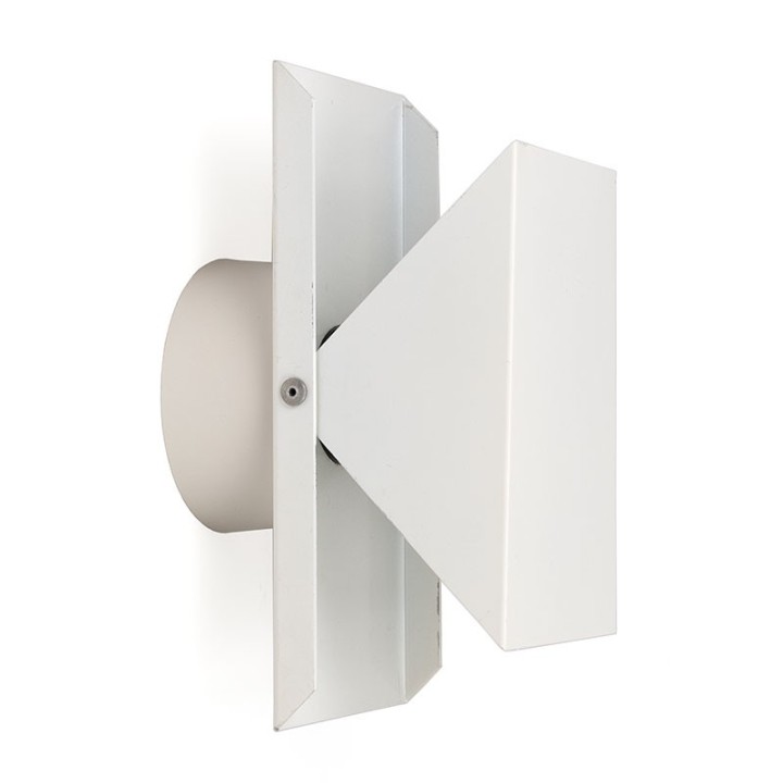 Vintage white metal wall lamp from Dijkstra lamps