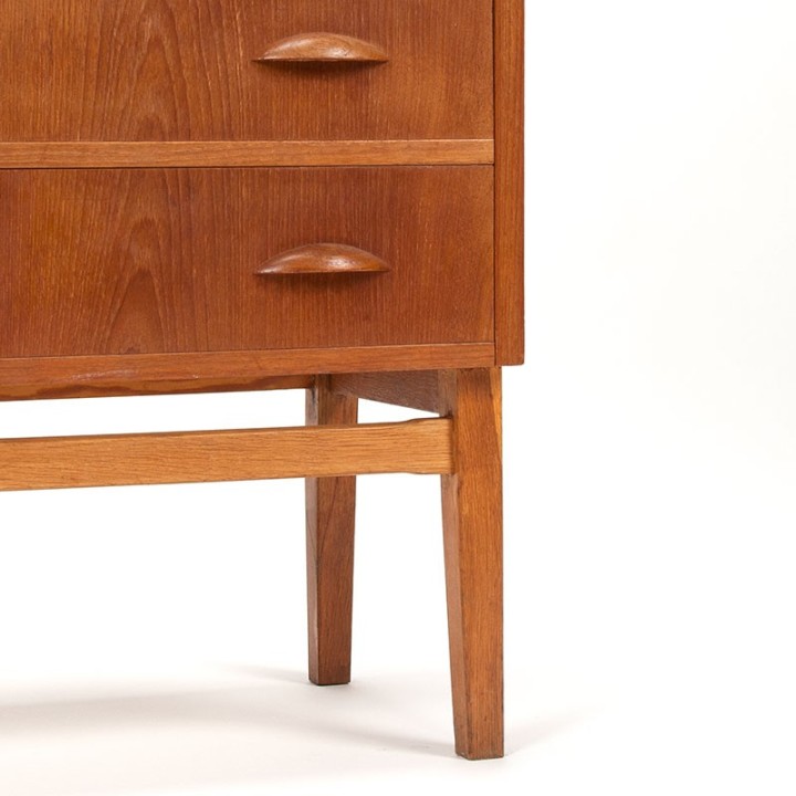 Mid-Century teak vintage chest of drawers and dressing table in