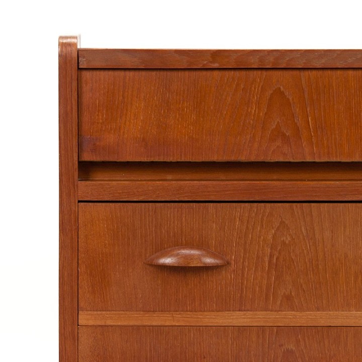 Mid-Century teak vintage chest of drawers and dressing table in