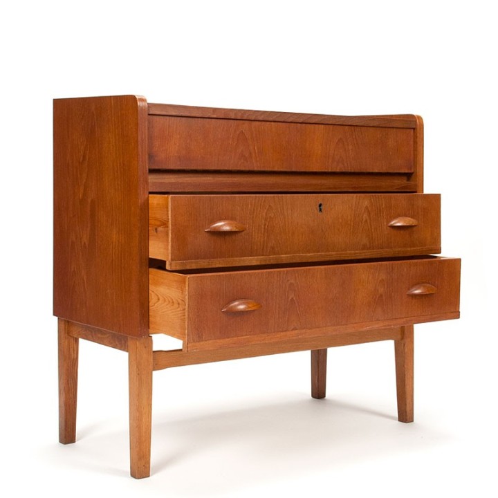 Mid-Century teak vintage chest of drawers and dressing table in