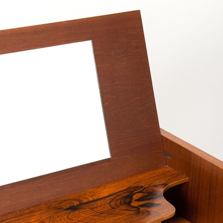 Mid-Century teakhouten vintage ladekast en kaptafel in 1