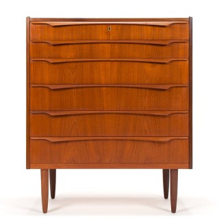 Mid-Century Danish teak chest of drawers wide model