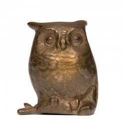 Sixties vintage figurine of an owl in brass