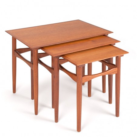 Mid-century set of nesting tables design Poul Hundevad for